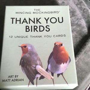 Bird Thank you cards.  12 Different birds.